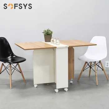 

Table Folding Dining Table Household Small-sized Dining Table 1.2 M Rectangular Simple Telescopic Mobile Table Furniture Muebles