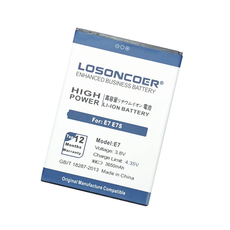 LOSONCOER 3650 мАч E7 хорошее качество батареи мобильного телефона для Blackview E7 E7S батареи Аккумулятор Акку