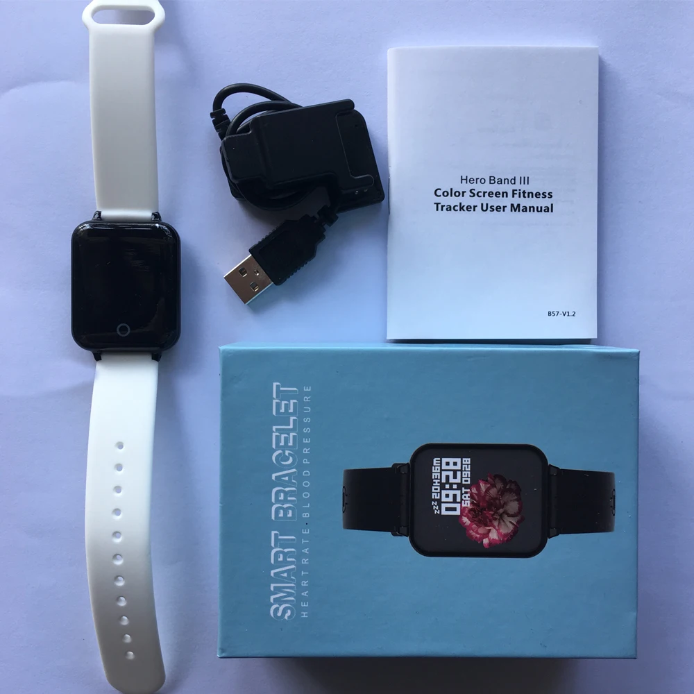 

100PCS Original chip battery B57 Smart Bracelet Blood Pressure Sleep Monitor Fitness Watch Waterproof for Android Wristwatch