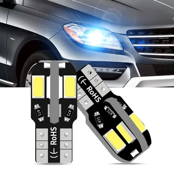

10Pcs T10 Led Car Interior Bulb Canbus Error Free T10 White 5730 8SMD LED DC12V Car Side Wedge Light White Lamp