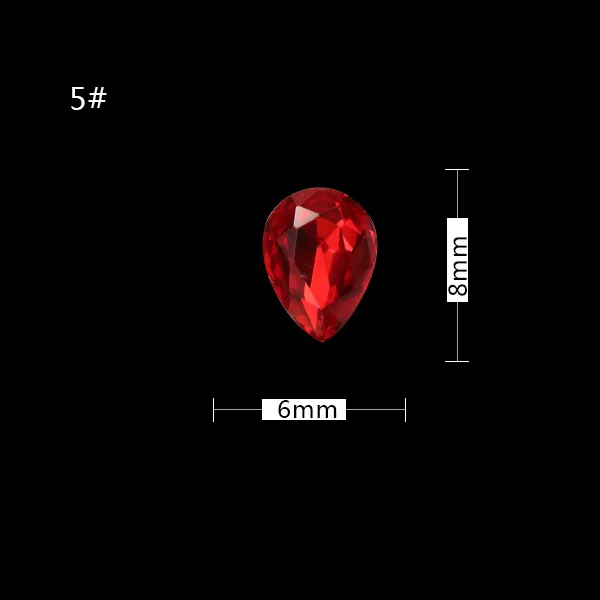 AAAAA класс 99% похожие Swa siam цветные точечные крошечные формы d Стразы для украшения ногтей камни многоцветные link1 No1-No15 - Цвет: No5 6x8mm