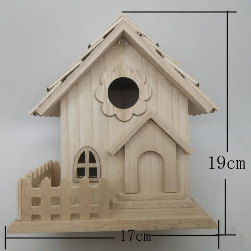 Деревянная коробка поставки аксессуары гнездо птичий домик открытый настенный креативный