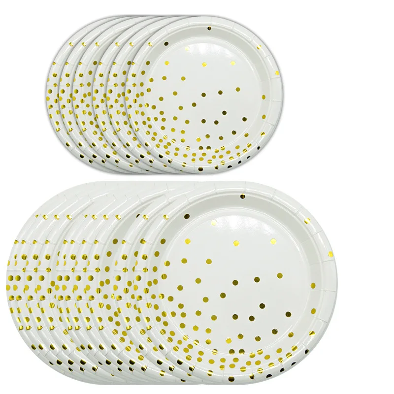 7inch plate 10pcs 10 шт./лот, с днем рождения, горячая Распродажа, сгущает золотую фольгу, бумажное полотенце, салфетка, чашка, тарелка, ложка, вилка, вечерние, с днем рождения, свадебные украшения - Цвет: 7inch plate 10pcs