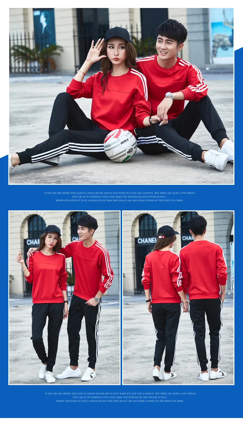 Новинка, стильный спортивный комплект для мужчин и женщин, Весенняя спортивная одежда, комплект из двух предметов, корейский стиль, спортивная одежда для пар