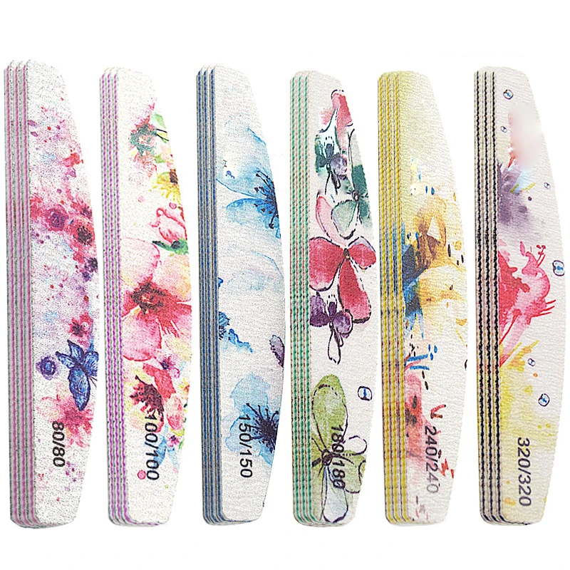 Наждачная бумага полулунообразная d пилка для ногтей полированная полоска с