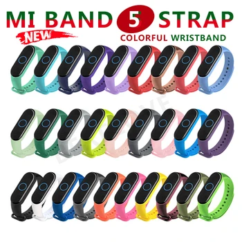 

Mi Band 5 Strap Wrist Strap For Xiaomi Mi Band 5 Bracelet Silicone Miband 5 Miband5 NFC Correa Accessories Smart Mi5 Protector