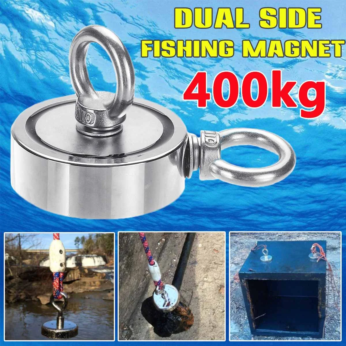 

600KG 400KG 300KG Strong Power Neodymium Magnet Deap Sea Fishing Magnet Recovery Retrieving Treasure Hunting Magnetic