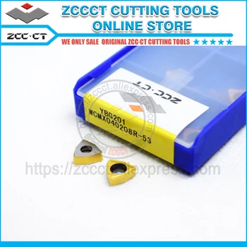 

10pcs ZCC turning tool WCMX040208R-53 YBG201 ZCCCT shallow drill bit carbide insert for hole drills wcmx wcmx040208