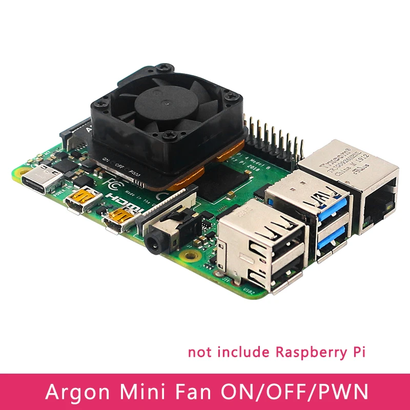 Argon Mini Fan For Raspberry Pi 4 B/3b+/b On/off/pwn Switch Control
