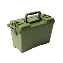 Boîte à munitions en plastique, étui à outils de Style militaire, boîte de stockage de calibre robuste, boîte à munitions en vrac, boîte tactique légère pour balles