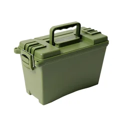 Boîte à munitions en plastique, étui à outils de Style militaire, boîte de stockage de calibre robuste, boîte à munitions en vrac, boîte tactique légère pour balles 
