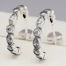 Оригинальные аллюсережки, блестящие серьги-гвоздики "Маркиза" для женщин, 925 пробы серебряные серьги, свадебный подарок, хорошее ювелирное изделие "сделай сам"