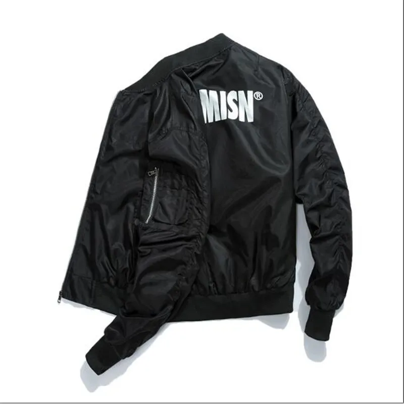 2018 Men's Military Flight Bobmer Jacket Fashion Design Embroide Serpentine Spring Jacket Coat Men'