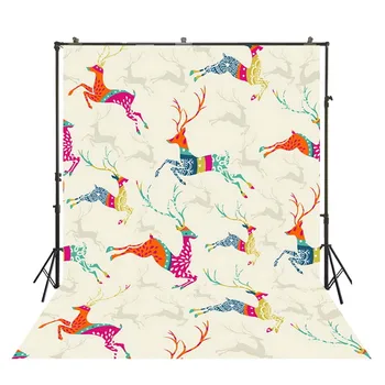 

HuaYi wonderful photography cute colorful deer decoration solid color background backdrops newborn photoshoot backdrops D-8770