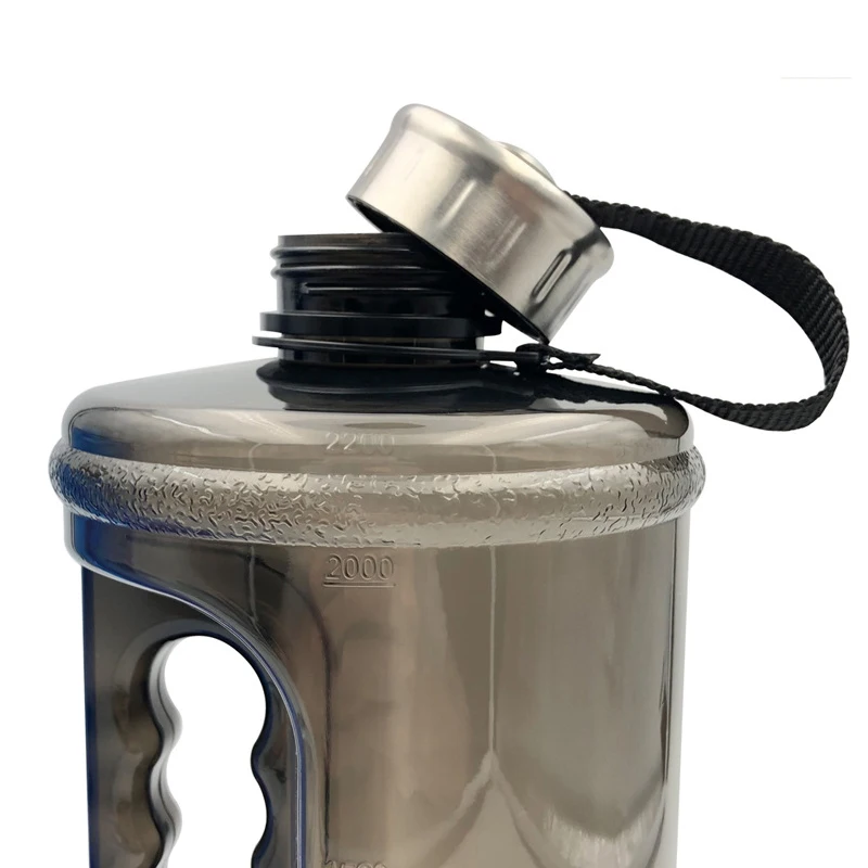 2.2L вместительная, пластиковая бутылка для воды, портативные бутылки для питьевой воды, Спортивная бутылка для тренировки BPA бесплатно