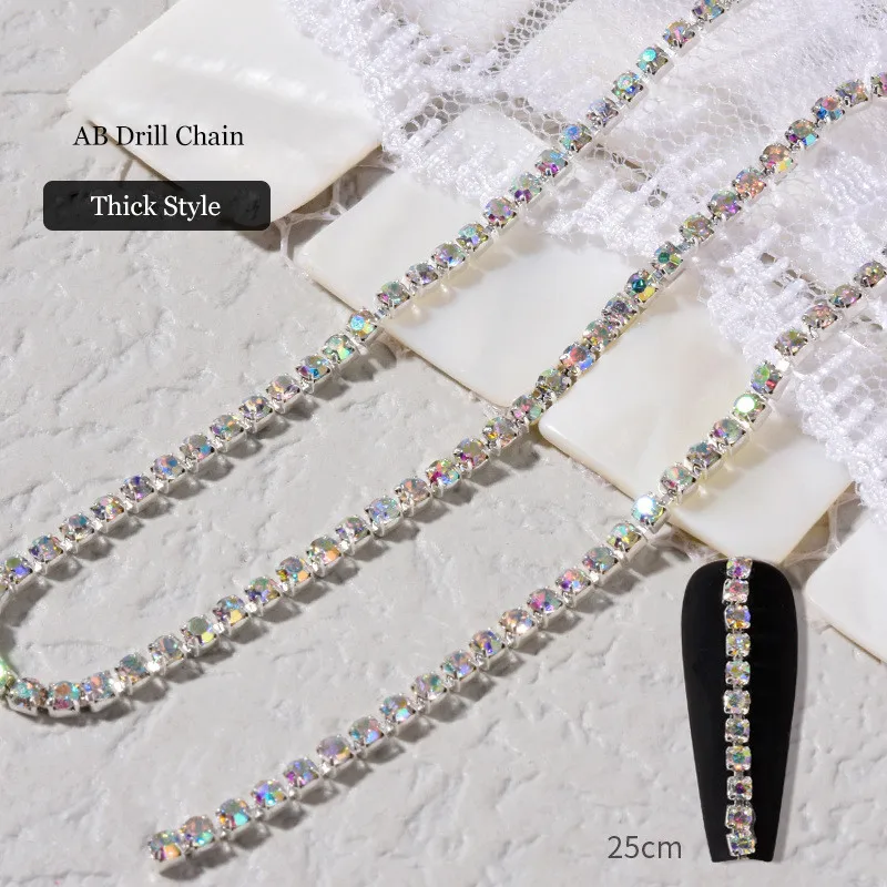 Breloques et perles de chaîne pour ongles or rose et argent_voghion.com