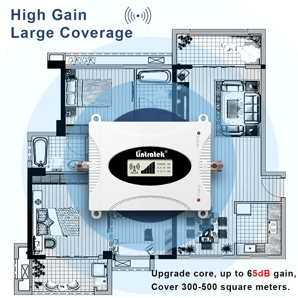 린트라텍 700mhz 850mhz B28 B5 신호 증폭기 900 1800 GSM CDMA LTE UMTS 모바일 리피터 밴드 28 셀룰러 증폭기 안테나 키트