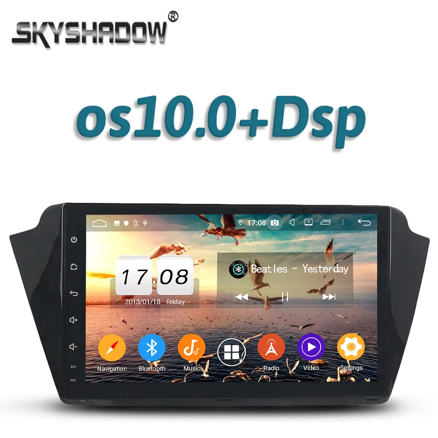 Автомобильный DVD-плеер 720P 9 &quotDSP Android 10 4 Гб + 32 GPS RDS радио кассета рекордер wifi Bluetooth 5