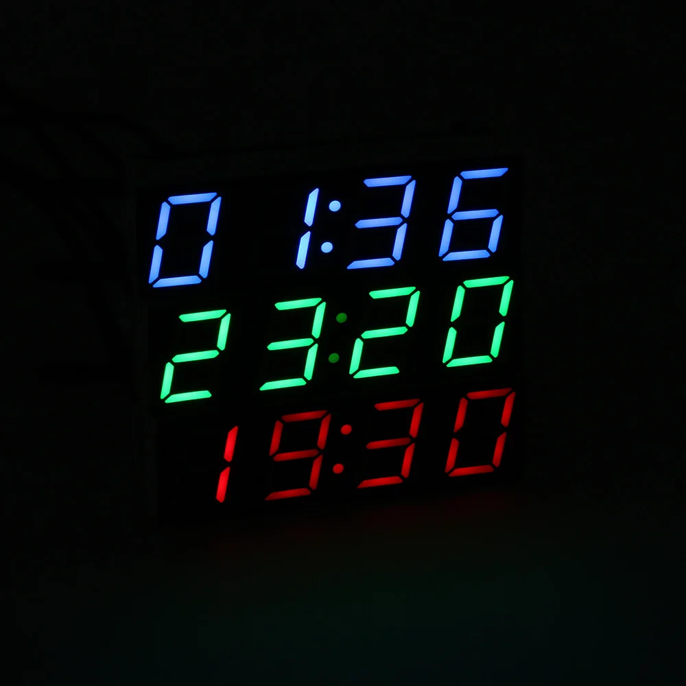 Mini Car Digital Clock Thermometer Voltmeter 3 IN 1 LED Display Digital Timer Voltmeter Interior Electronic Accessoies car clock car clock thermometer car voltmeter thermometer