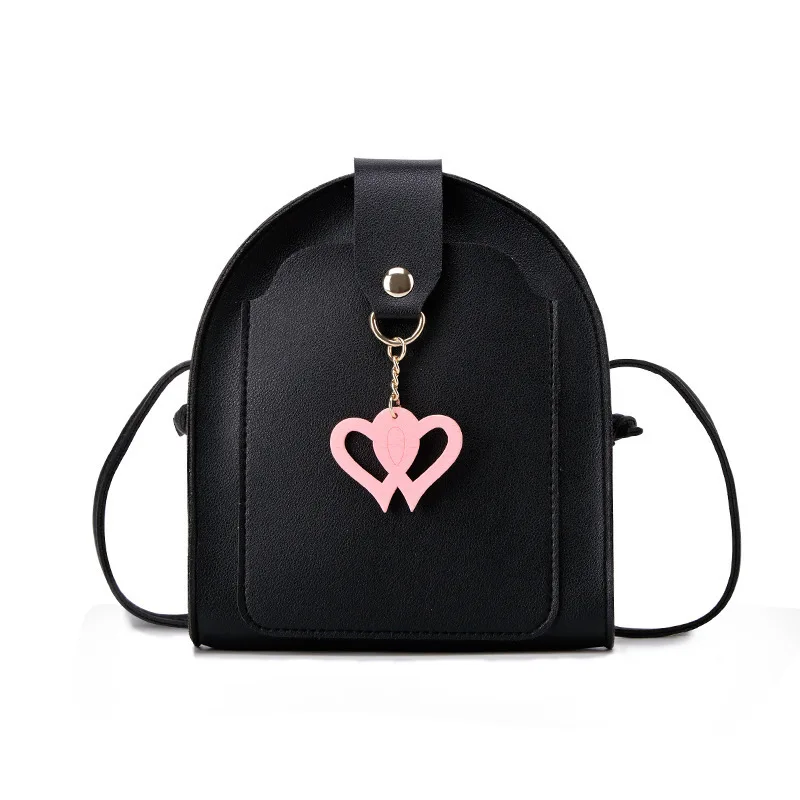 

Shell-Type Double Layer Shoulder Bag Phone Package 2018 Autumn Korean-style New Products Shoulder Double Heart Bag