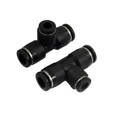 

10 Pcs Pneumatic 8mm to 6mm Push In Connector Tee Shaped Quick Fittings