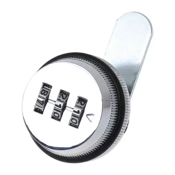 

3-Digit Combination Mailbox Lock 7/8\" Rotary Tongue Cam Lock for Cabinet Drawer 91AD