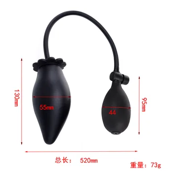 Inflatable Silicon Huge Big Anal Plug Dildo Pump Anal Dilator Expandable No Vibrator Butt Plug Anal Balls Sex Toys Stimulators 6