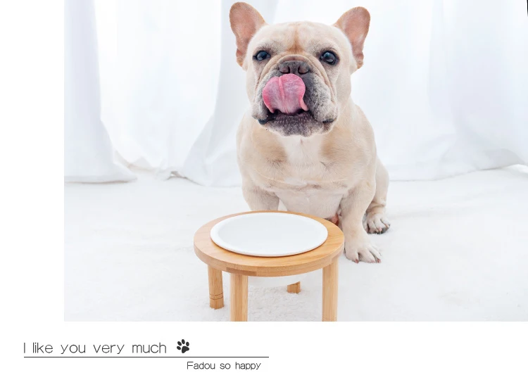 ПЭТ одна чаша стол для домашних животных высокий ножной стол собачий ошейник протектор собачья чаша бревна керамическая защита окружающей среды собачья миска