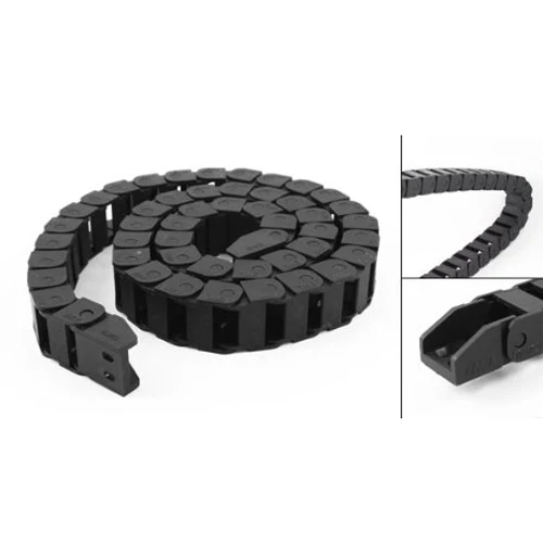 

Hot Sale Machine Tool 1 Meter 3.3Ft Long Plastic Cable Drag Chain 15mm x 20mm Black
