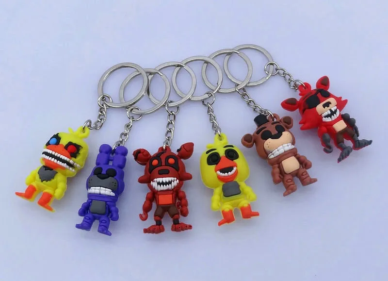 Брелок для ключей пять ночей у Фредди Аниме игра FNAF экшн фигурки игрушки лисица
