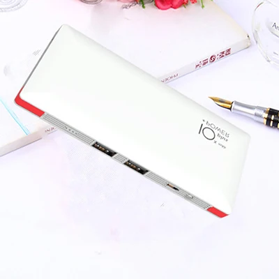 Band New power Bank 10000 мАч ультратонкий с двойными кабелями портативный зарядный внешний аккумулятор для Xiaomi Iphone 11 - Цвет: White