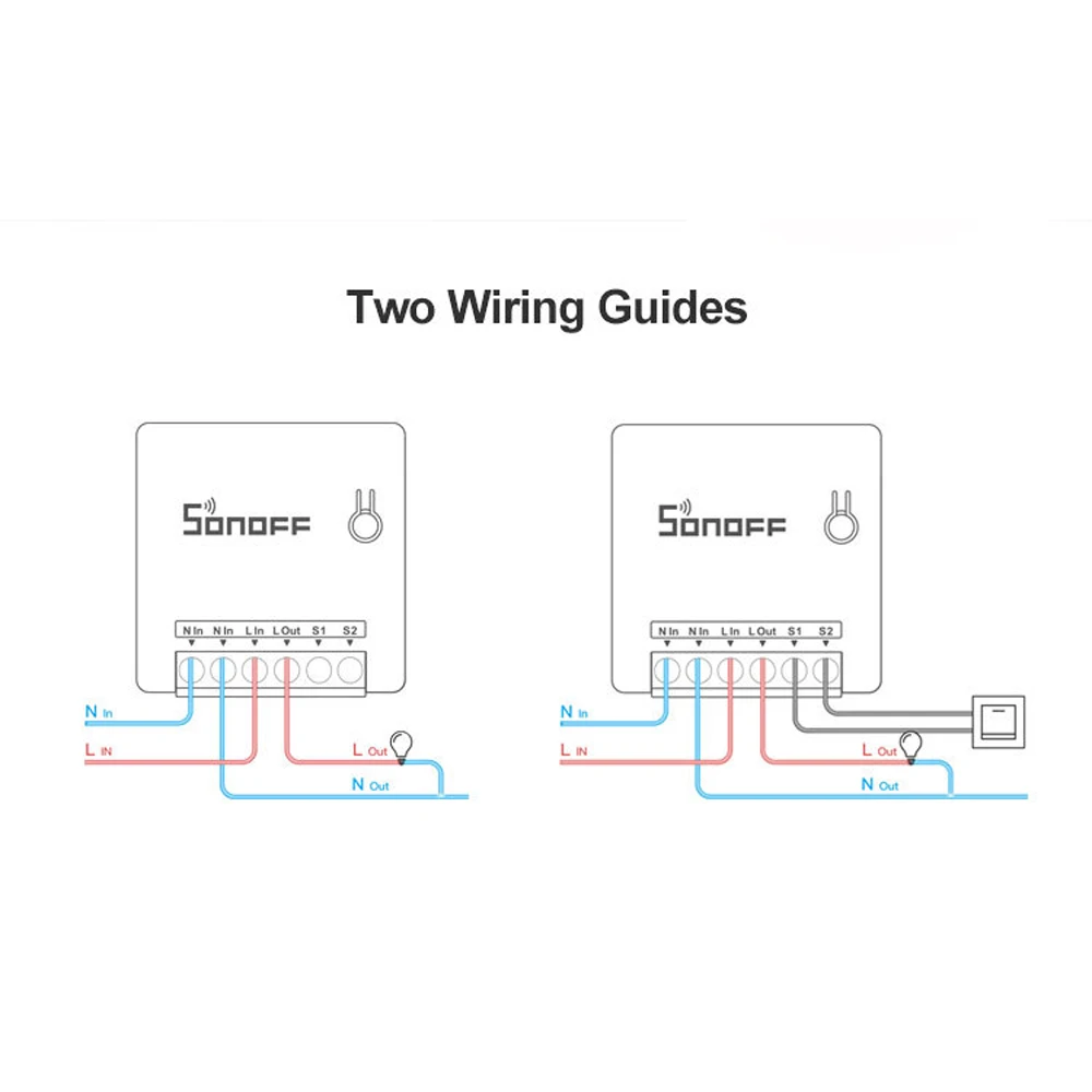 Mini Two Way Intelligent Switch 10A Supports DIY Mode Household Appliance Automation Smart Switches Appliances