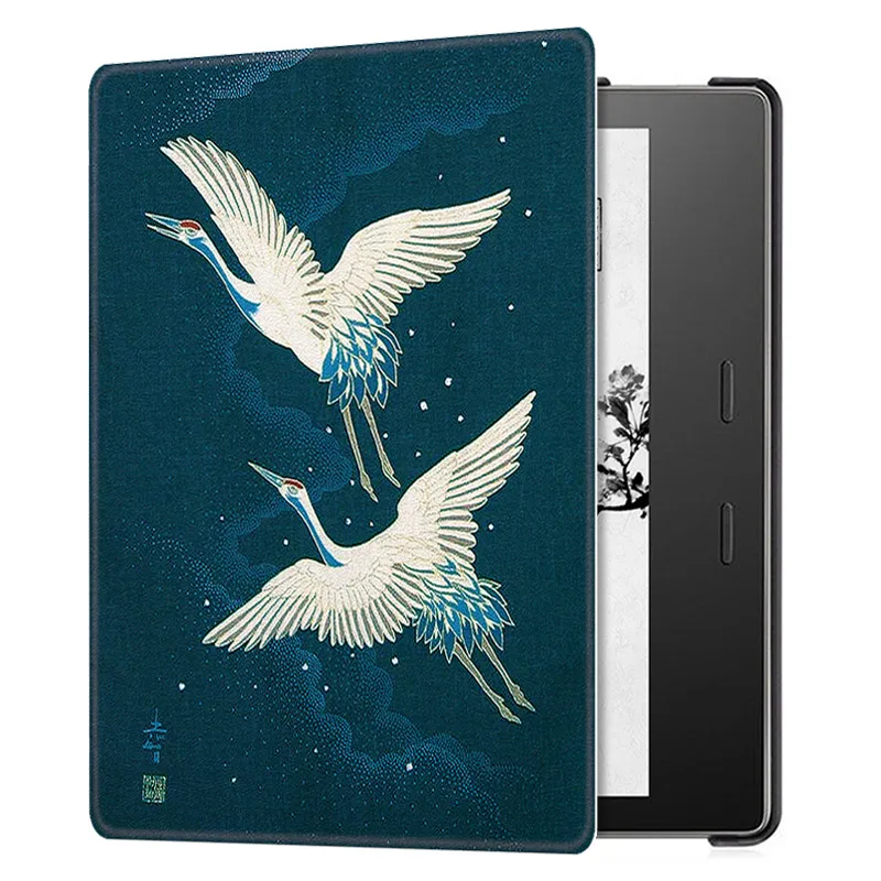 Flying crane Чехол для Amazon All-new " Kindle Oasis e-Books(9th/10th Generation)-Ультра легкий смарт-чехол с функцией автоматического пробуждения/сна - Цвет: Flying crane