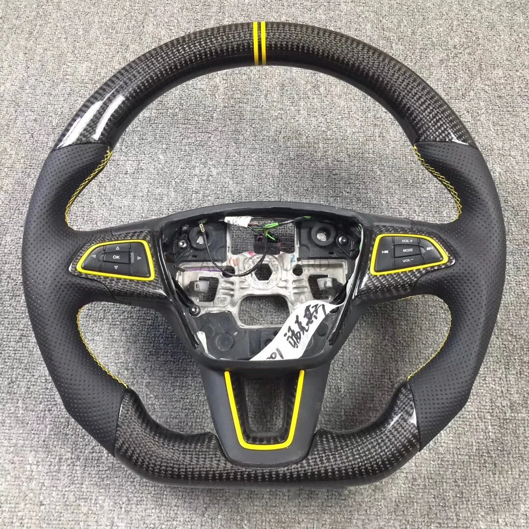 

High Quality Customized Carbon Fiber Steering Wheel For Ford Fusion Mondeo Focus 2013 2014 EDGE 2015 2016
