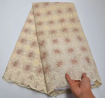 

High-grade materials Hot Sale African Lace Fabric High Quality Nigerian Swiss Voile Lace In Switzerland Punch Cotton For Wedding