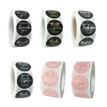 

500pcs Thank You Stickers Gold Silver Foil Seal Label for Small Shop Wedding Envelope Stationery Sticker