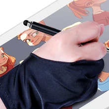 Anti-Touch-Gloves Stylus-Pen Drawing-Sweat-Proof iPad Tablet Two-Fingers for Screen Painting