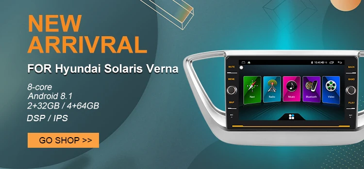 Clearance EBILAEN Car Radio Multimedia Player For Hyundai  Solaris Verna 2017 2018 2Din Android 9.0 Autoradio GPS Navigation Tape Recorder 0