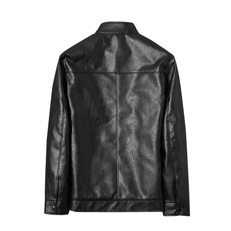 Flash Sale PU Leather Jacket Men Fur Coat Motorcycle Casual Slim Outwear Biker Jacket Male Black Clothing Plus Size Chaqueta Moto Hombre