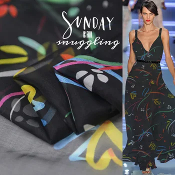 

Abstract fashion print 100% mulberry silk fabric pure silk chiffon silk fabric,SCF167