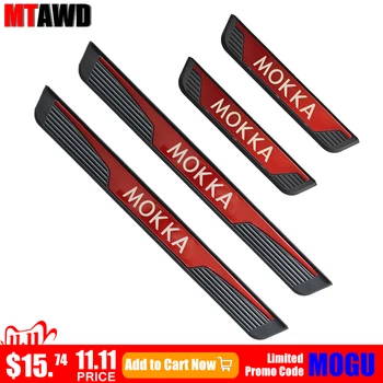 

For Vauxhall Opel Mokka X 2014-2018 2019 2020 Accessory Stainless Door Sill Kick Scuff Plate Guard Pedal Trim Cover Car Styling