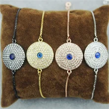 Регулируемый 10 шт./лот Модный cz браслет, высокое качество микро циркон проложить Шарм, дешевые ювелирные изделия