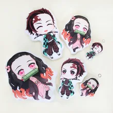 Anime Dämon Slayer Plüsch Puppe Kimetsu keine Yaiba Kamado Tanjirou Nezuko Cosplay Puppe Plüsch Kissen Werfen Kissen Spielzeug Geschenk(China)