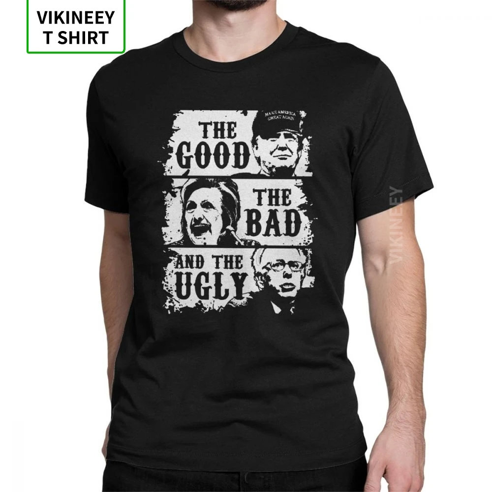 

The Good The Bad And The Ugly Trump 2020 T-Shirt for Men Short Sleeve Vintage Tee Shirt 100% Cotton Clothes Wholesale T Shirts