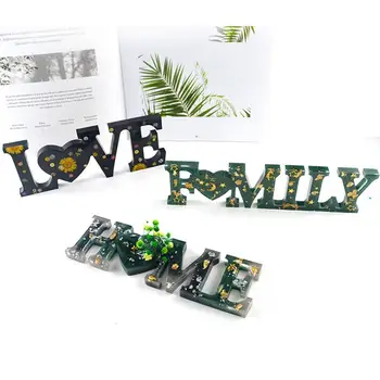 

DIY LOVE Sign Crystal Resin Casting Mold Silicone LOVE Jewelry For Table Mold Modeling Decoration Gypsum Handicraft Ornamen H7H8