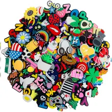 

30-100 Pcs Cartoon Shoe Charms for Crocs Boys Girls Mix Styles Random Shoe Accessories Decorations Croc Charms Buckle Xmas Gifts