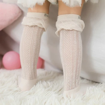 

100% Cotton 1 Pair Newborn Baby Mesh Socks Summer Infant Toddler Kids Boy Girl Long Socks Breathable Lace Cute Lovely Gifts hot