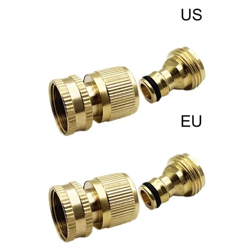 

Quick Connect 3/4 inch Hose Connector Brass Easy Fitting Quick Disconnect Hose Fittings Male and Female Garden Supplies