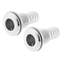 2х через корпусный фитинг 19 мм шлангов полированная нержавеющая сталь для лодки/морской/яхты/Каяка