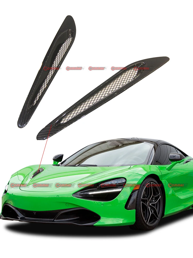 

1 Pair Dry OEM Carbon Fiber Hood Side Vent Louver Cooling Panel Trim For Mclaren 720S 2017-2021 Car Decoration Accessories